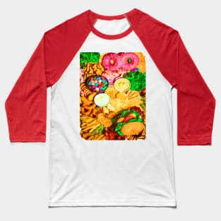 Fast food pattern Baseball T-Shirt